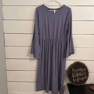 Lavender Flare Sleeve Dress